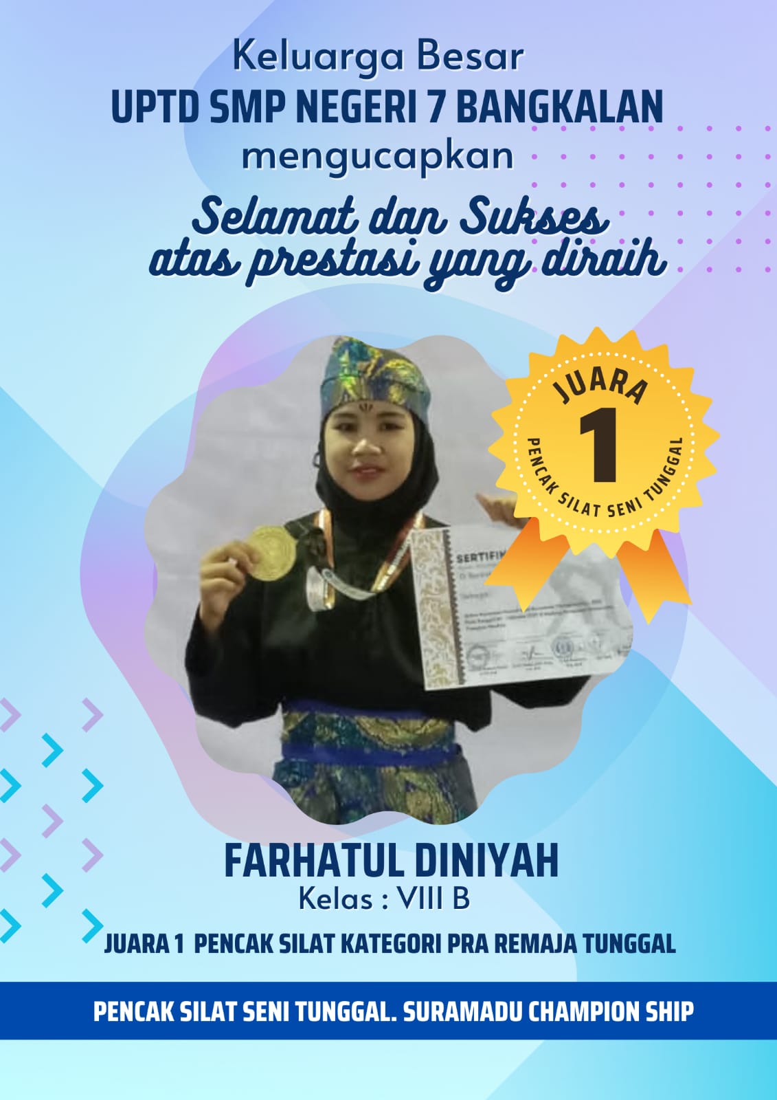JUARA 1 PENCAK SILAT